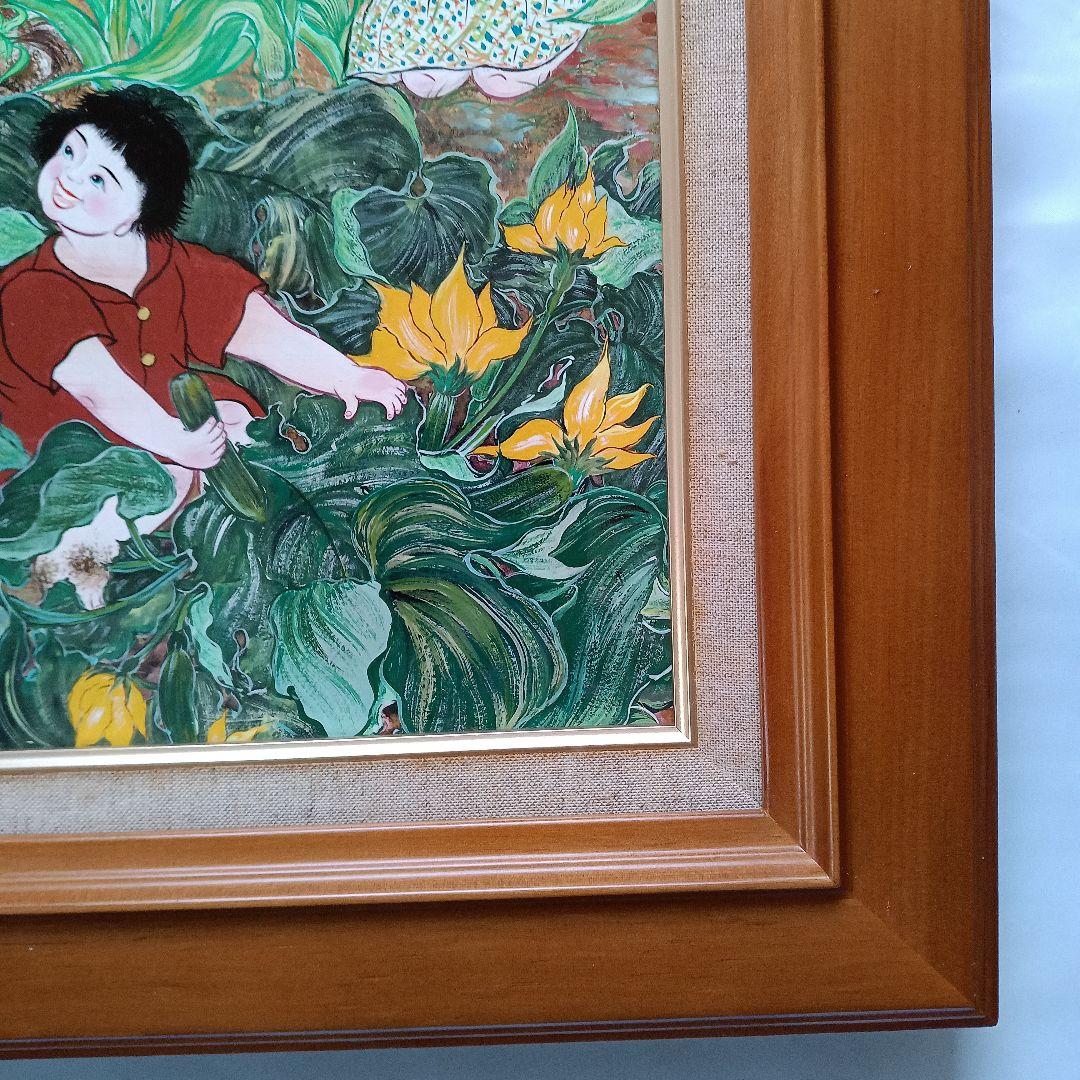 岡田祥子作　アクリル絵画　「実り」