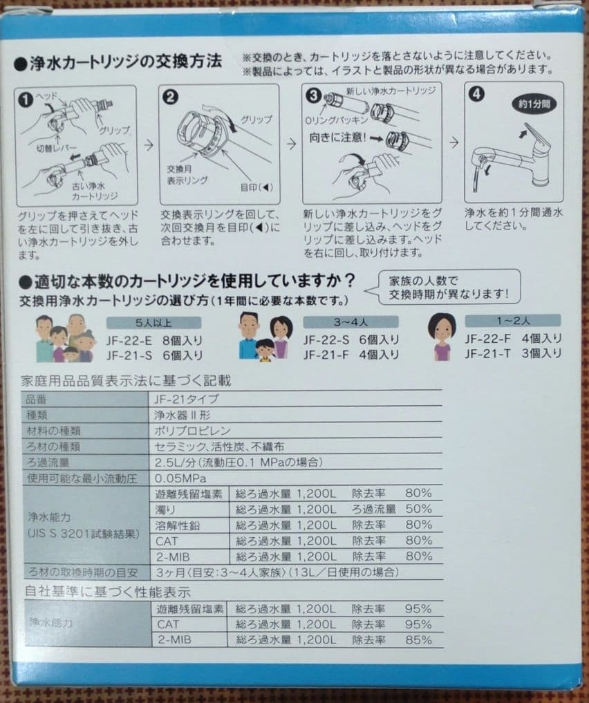 INAX 交換用浄水カートリッジ JF -21
