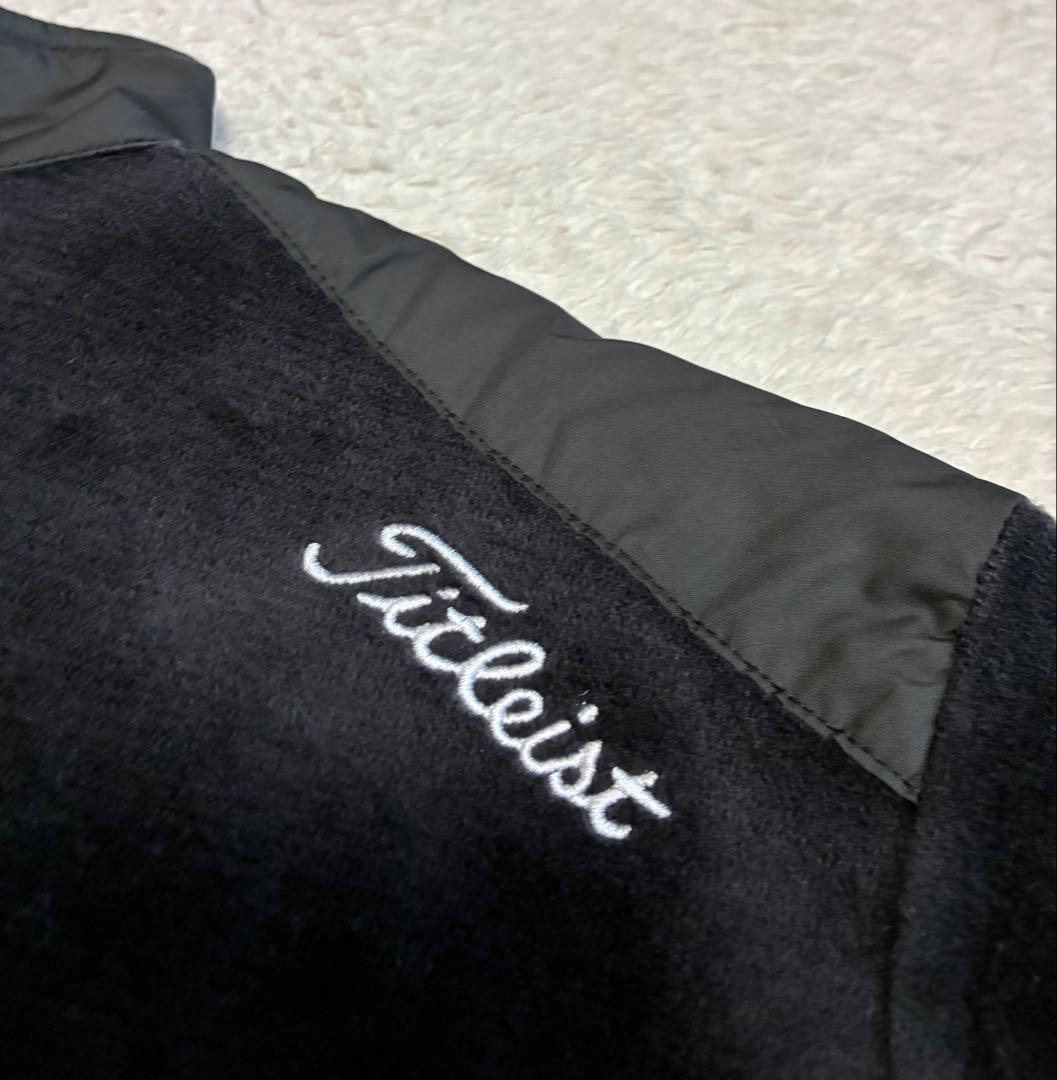 【美品】Titleist タイトリスト ナイロンベロアジャケット 黒 M