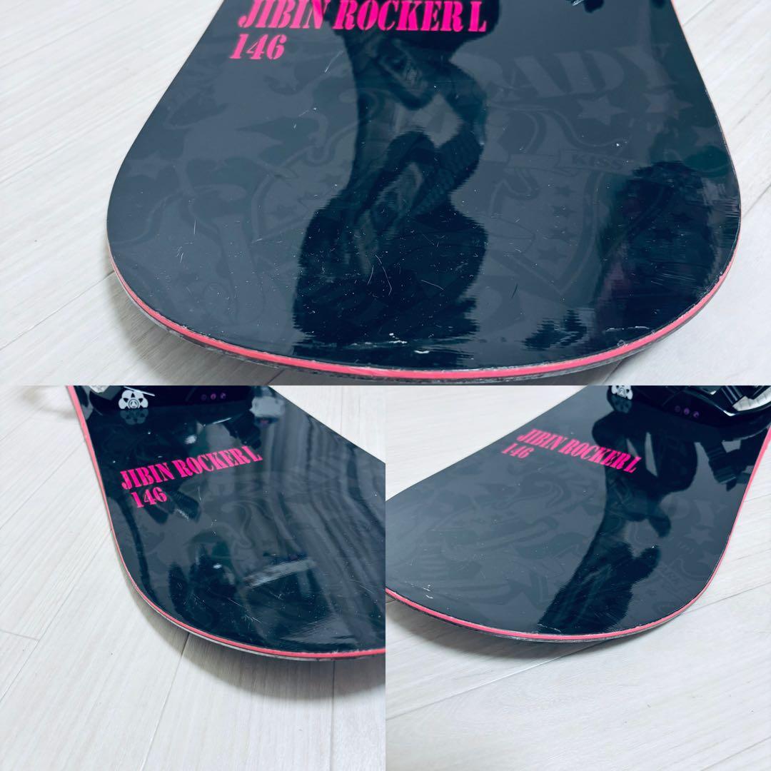 キスマーク 146cm ロッカー 2点セット レディース 初心者　スノーボード