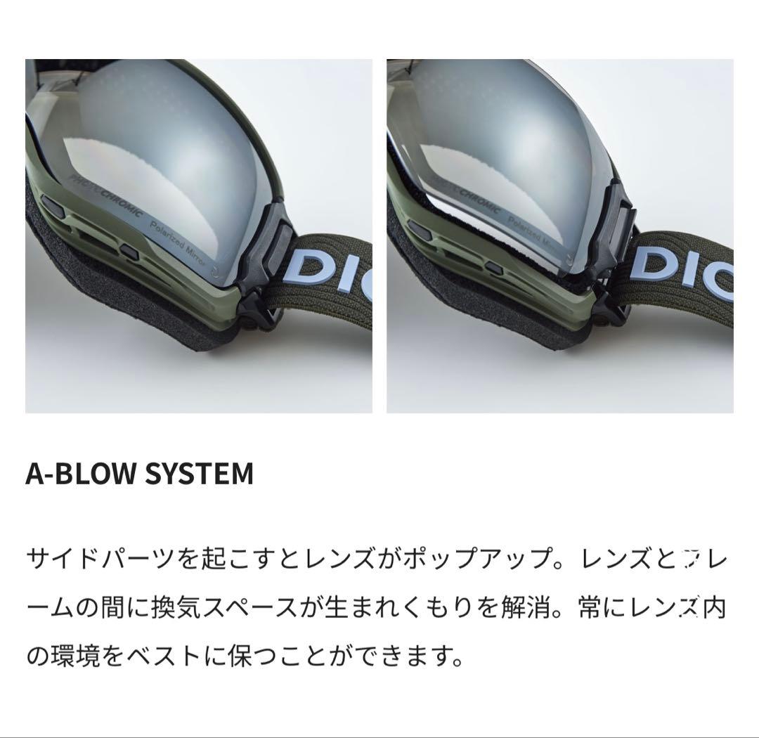 ダイス　dice ゴーグル　スノーボード　スキー　換気システム　スノーゴーグル