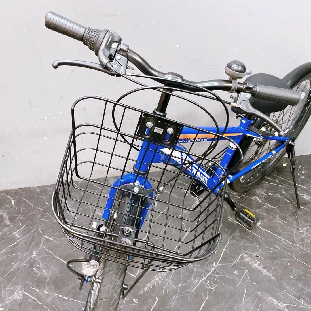 兵庫配送価格【933】《関西 引き取り》子供用自転車 TWIN GATE ブルー