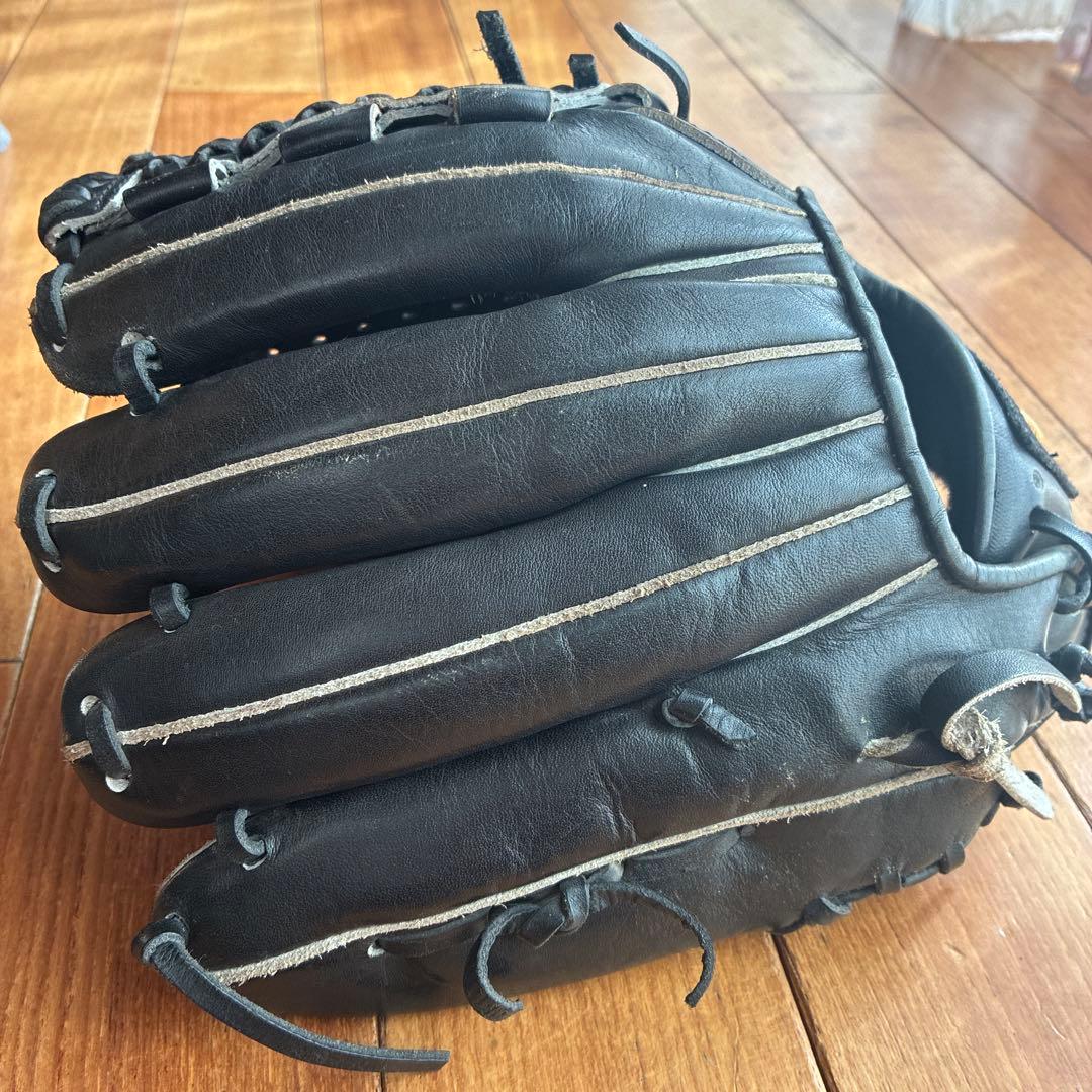 ジームス軟式用グローブ右利き用【内野手】黒