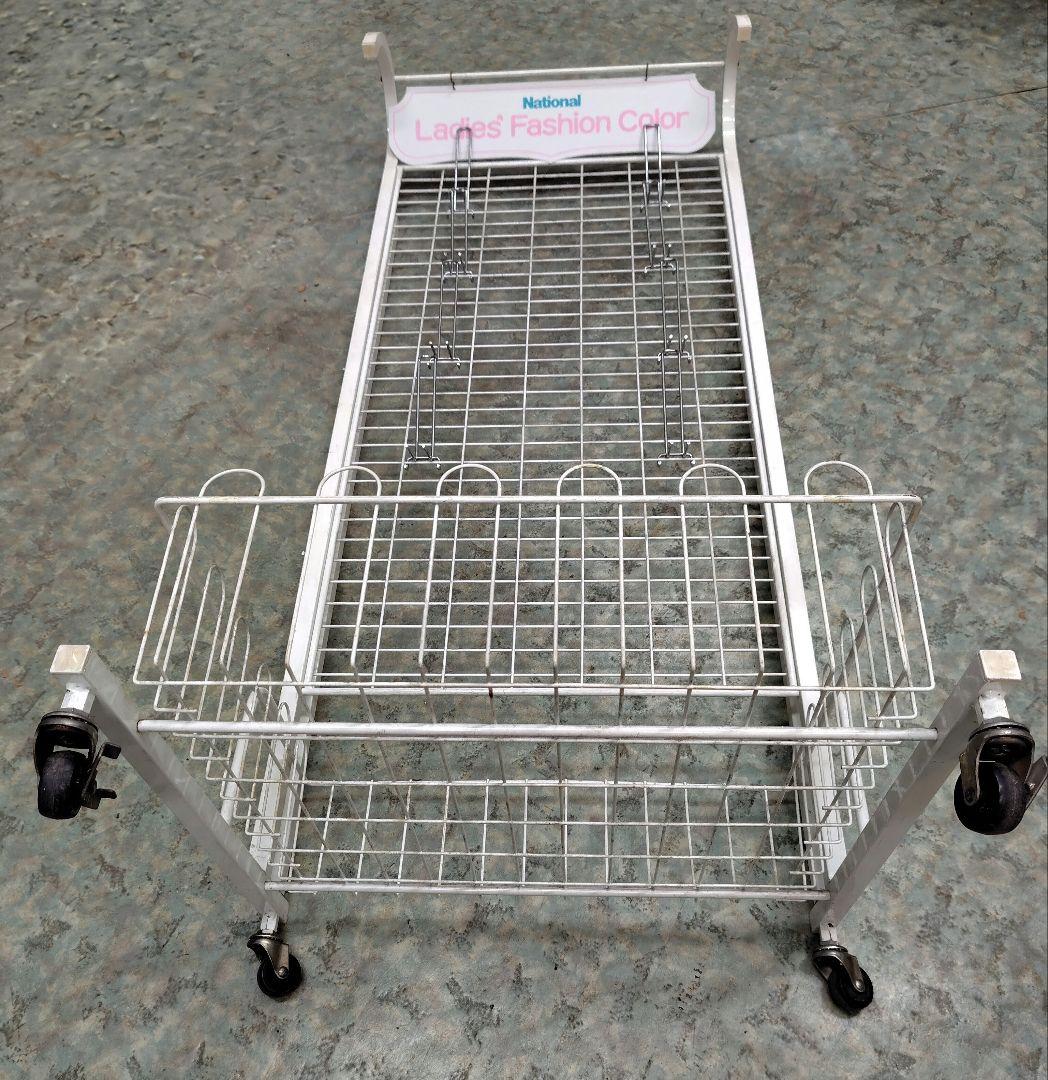 【3/3処分】送料込 ナショナル 昭和レトロ ディスプレイラック 当時物 什器
