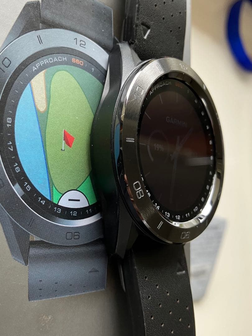 美品ガーミンGarmin ApproachS60 Premium純正レザーバンド
