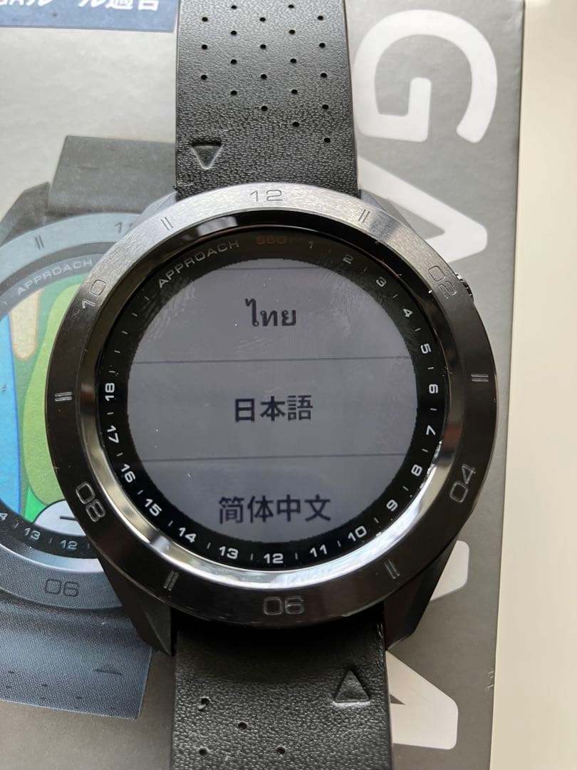 美品ガーミンGarmin ApproachS60 Premium純正レザーバンド