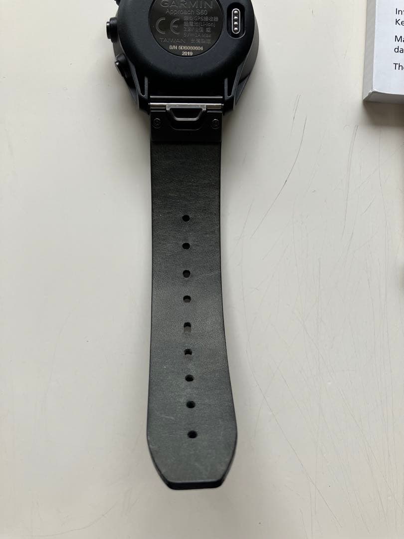 美品ガーミンGarmin ApproachS60 Premium純正レザーバンド