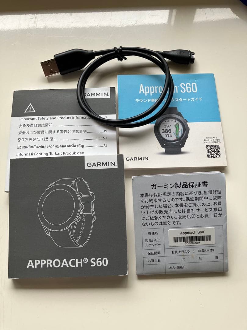美品ガーミンGarmin ApproachS60 Premium純正レザーバンド