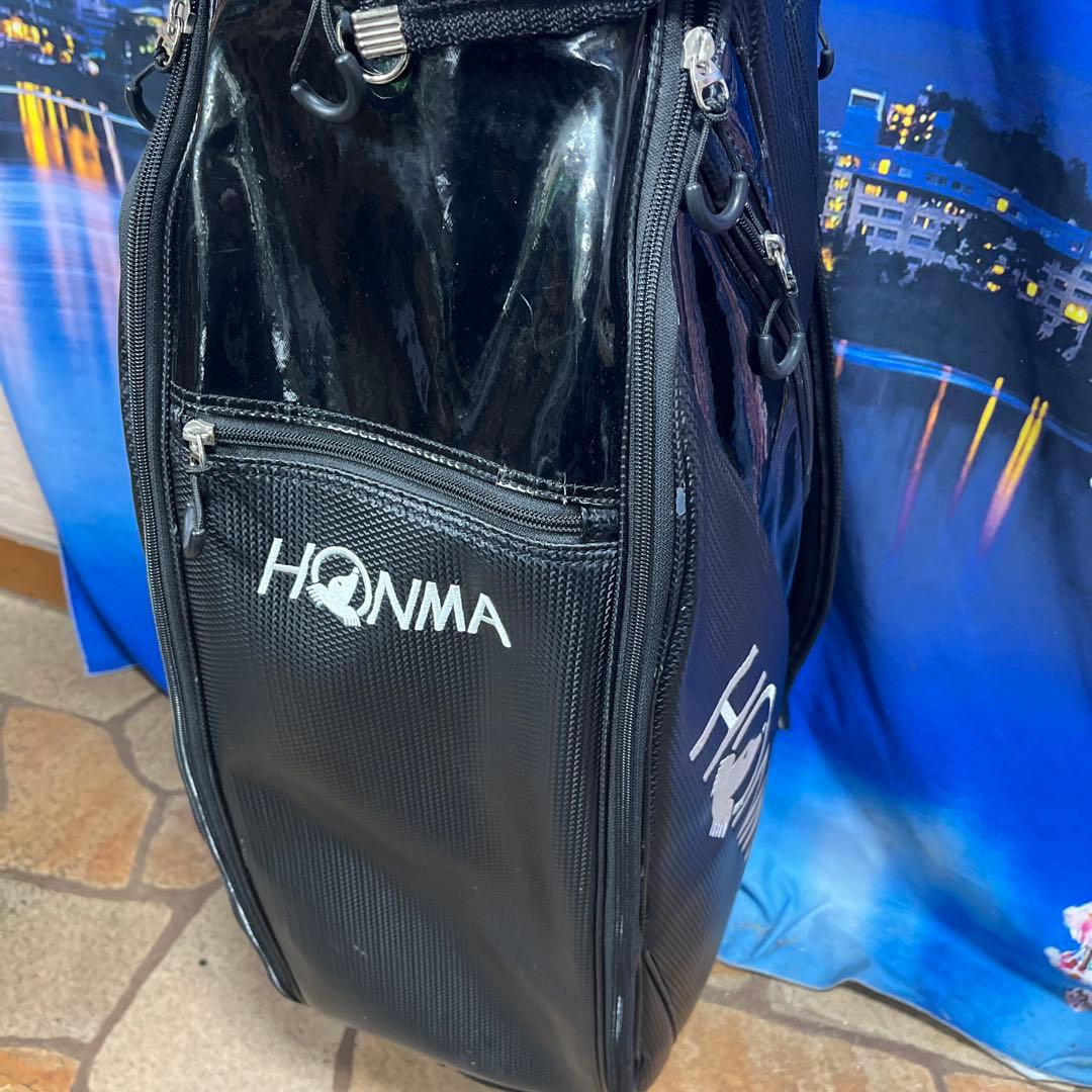 寶BZ-1298 HONMA エナメルブラック キャディバッグ