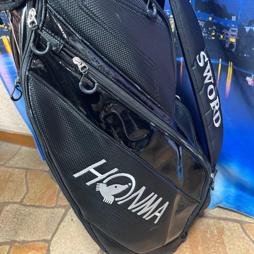 寶BZ-1298 HONMA エナメルブラック キャディバッグ