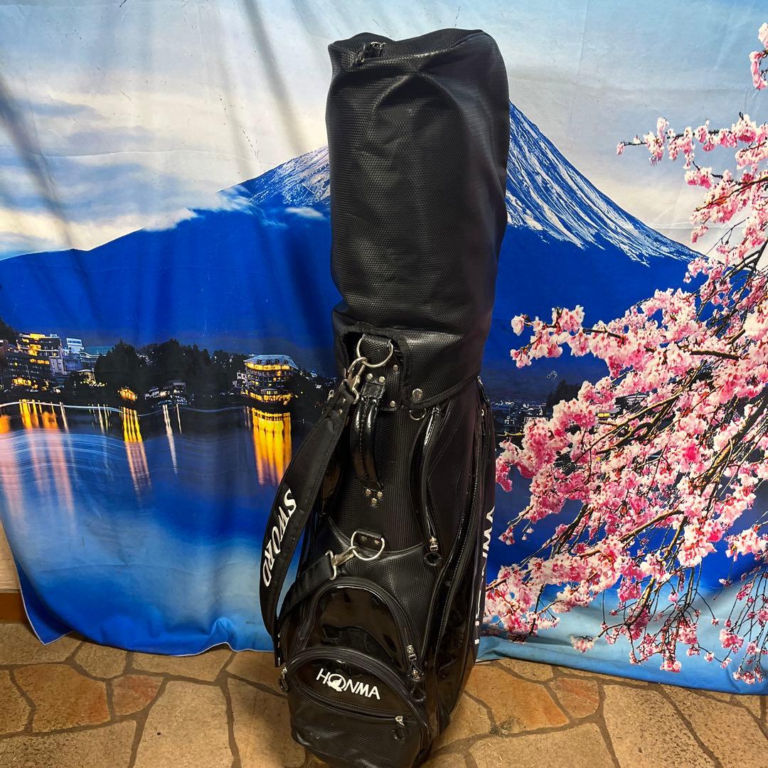 寶BZ-1298 HONMA エナメルブラック キャディバッグ