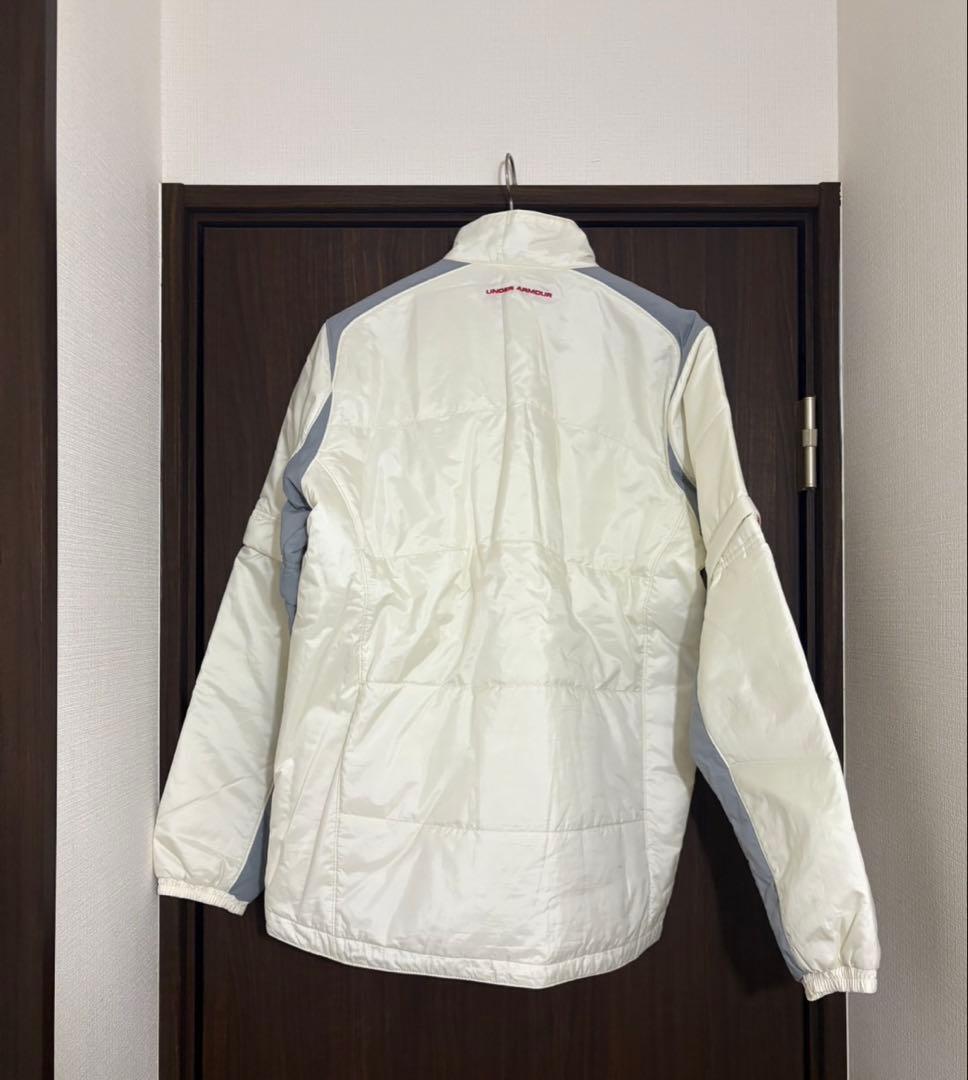 美品 Under Armour 軽量ジャケット ホワイト/グレー/レッド