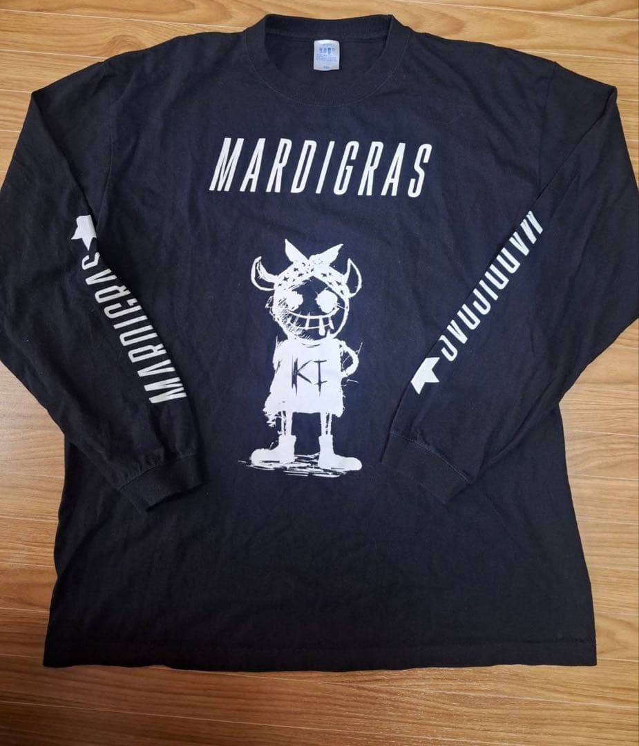 【希少XXL】MARDIGRAS マルディグラ ロングTシャツ 清春 ブラック