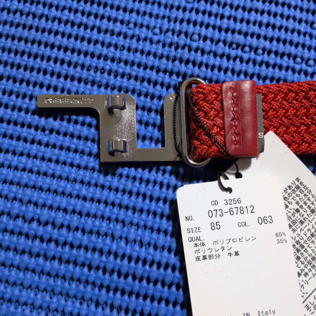 新品　J.LINDEBERG ジェイリンドバーグ　ベルト　ゴルフ　85cm 赤