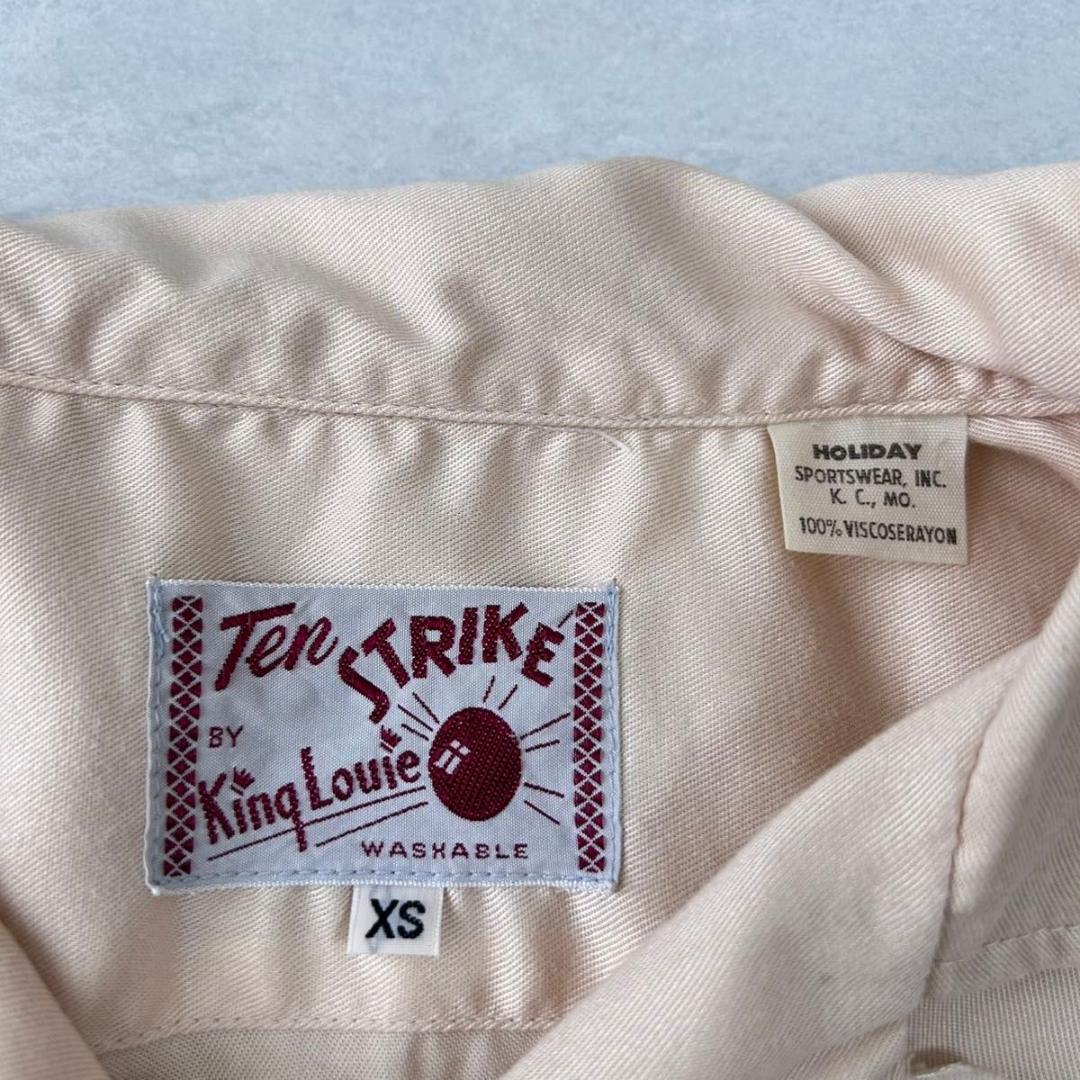King Louie Ten Strike 刺繍ボウリングシャツ S相当 日本製
