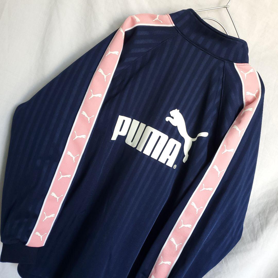 ＰＵＭＡ サイドテープ サイドライン トラックジャケット ジャージ上 ピンク紺