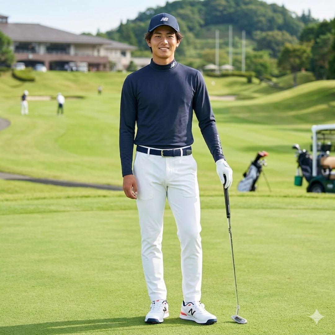 newbalance 長袖 XL 6 黒 メンズ モックネック ゴルフウェア
