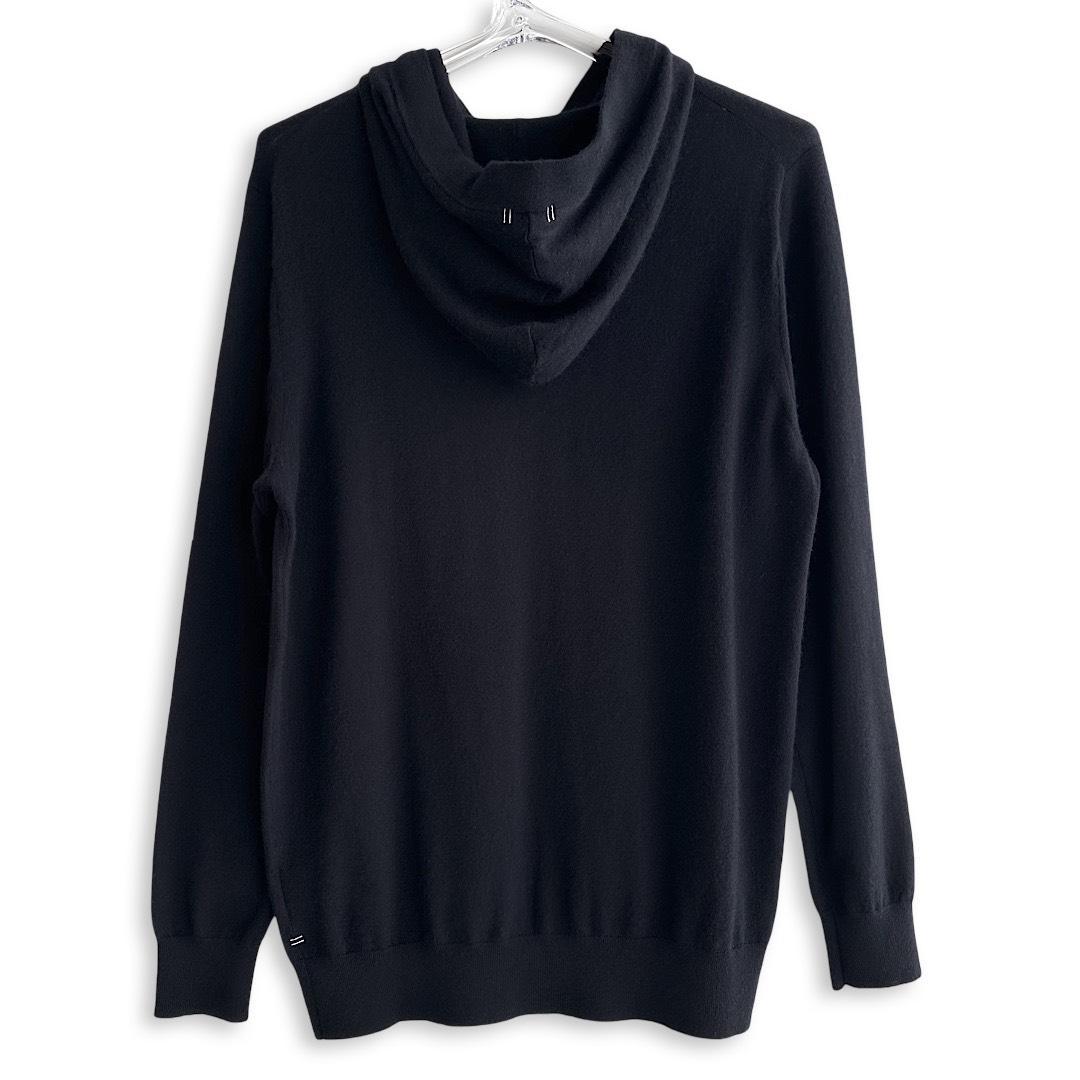 532★パーリーゲイツ 定価49,500円カシミヤフーディプルオーバー紺サイズ6