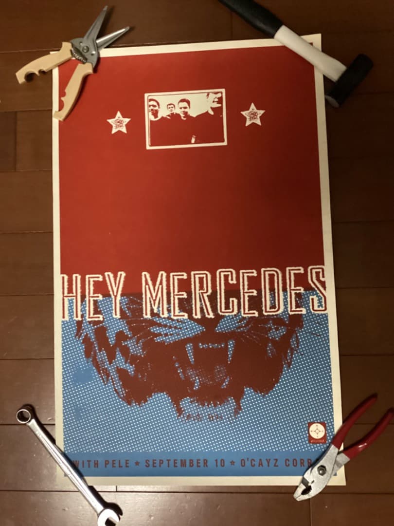 3/31までHeyMercedes/Pele 16″×20″ スクリーンプリント