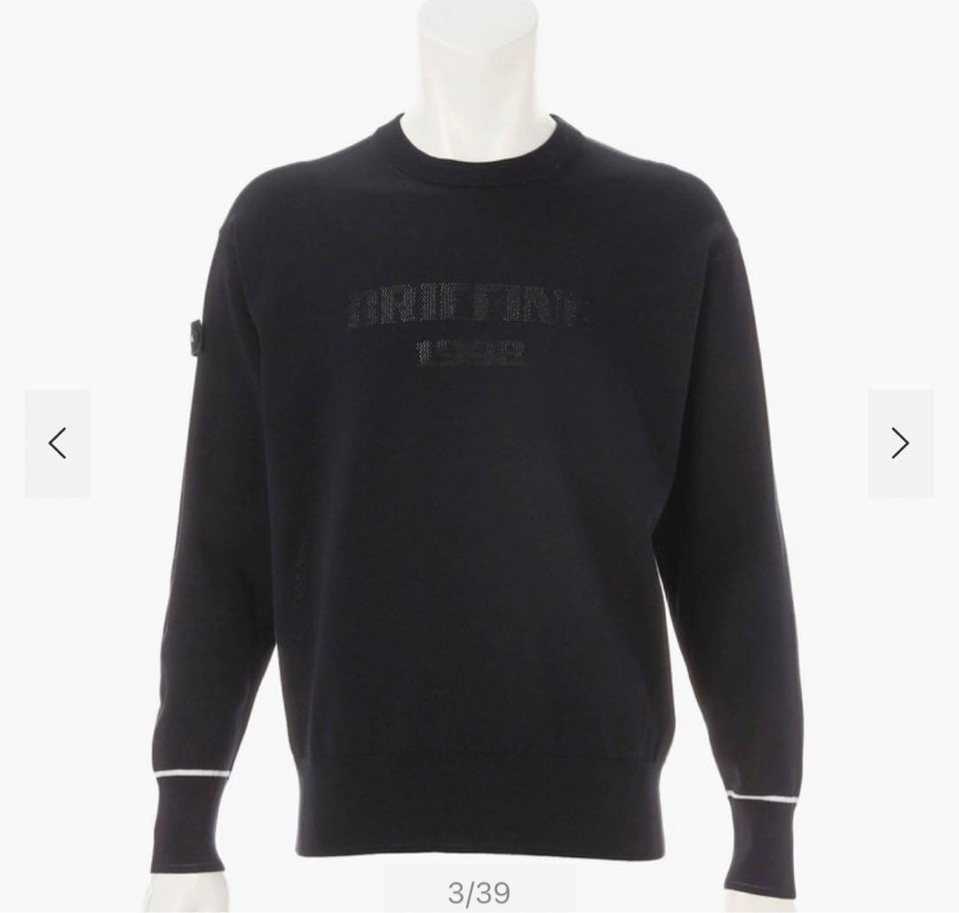 ブリーフィングゴルフ　MEN'S BIG LOGO CREWNECK KNIT