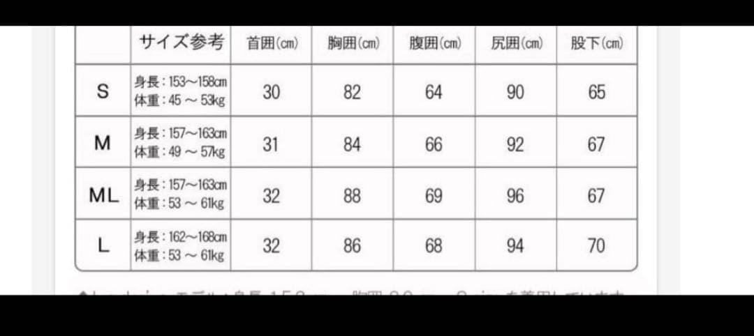 未使用　フルスーツ　レディース　ML