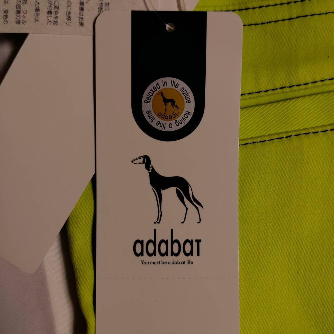 新品 adabat アダバット ゴルフパンツ 撥水 蛍光イエロー 38(M)