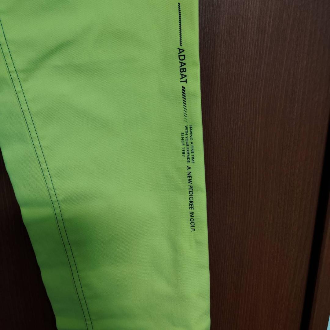 新品 adabat アダバット ゴルフパンツ 撥水 蛍光イエロー 38(M)