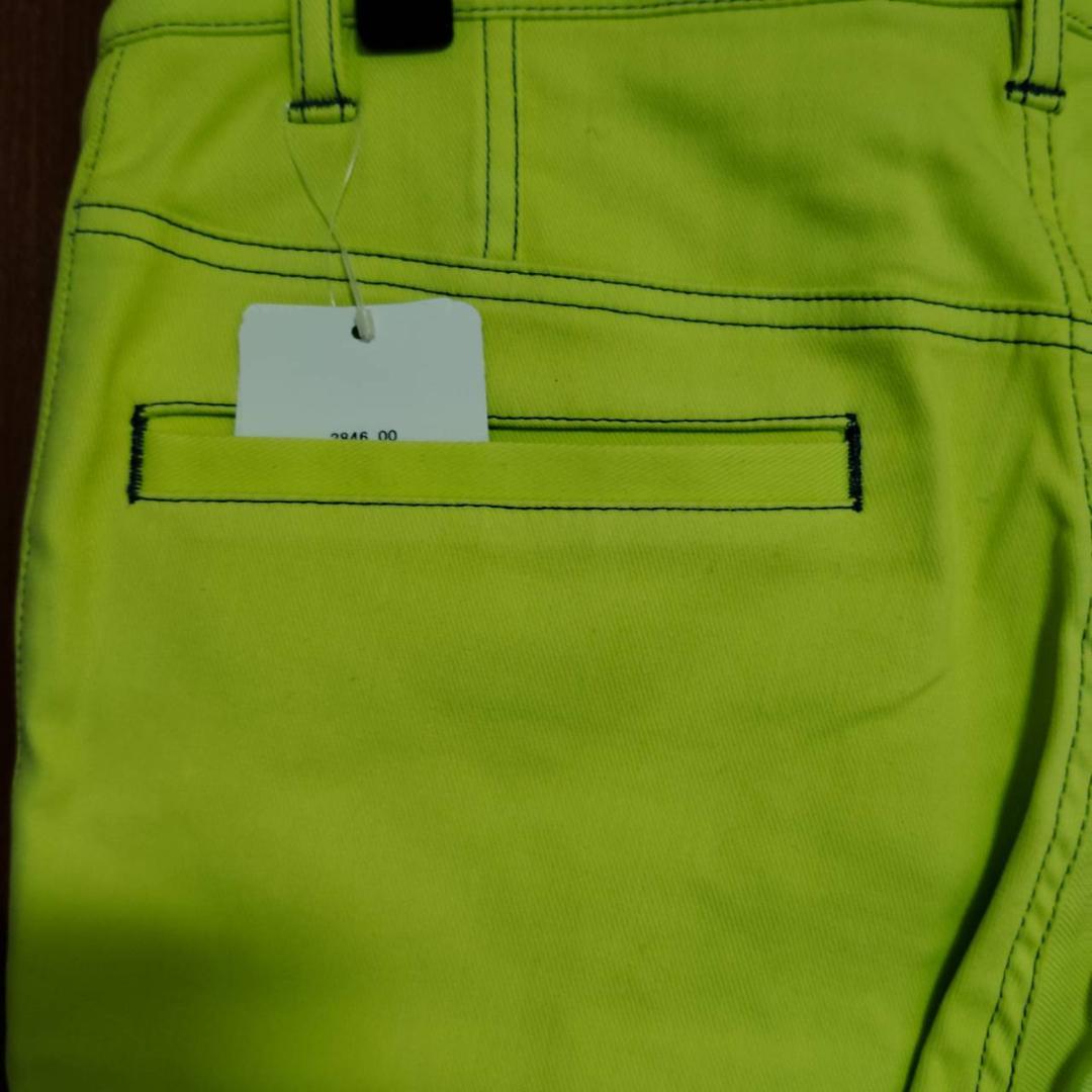新品 adabat アダバット ゴルフパンツ 撥水 蛍光イエロー 38(M)