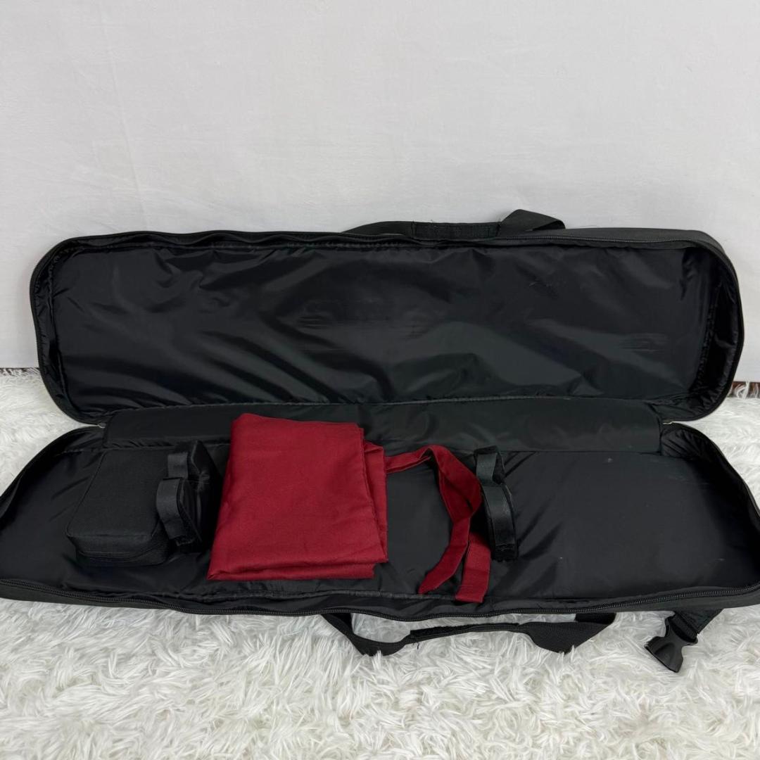 【美品】沖縄三味線 蛇皮（合皮） ソフトケース付き　87-7