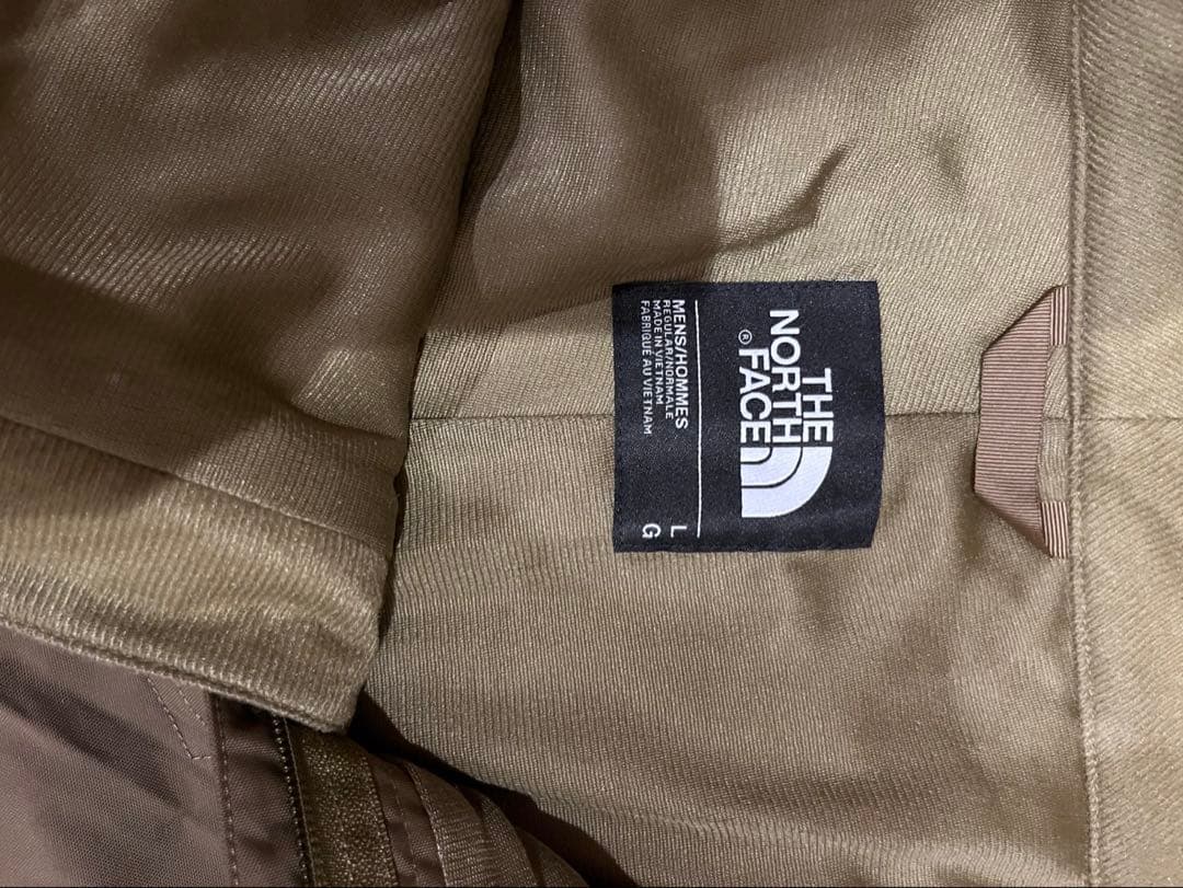 新品 ノースフェイス ナイロンパンツ 裏フリース US限定 L カーキ