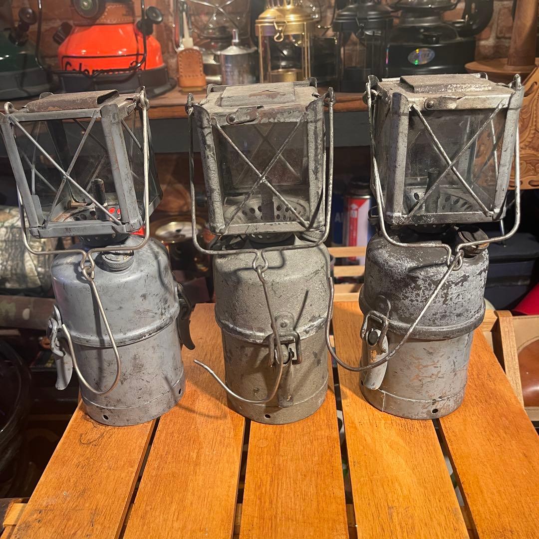 激レア　スウェーデン軍　カーバイドランタン　3セット　ジャンク品