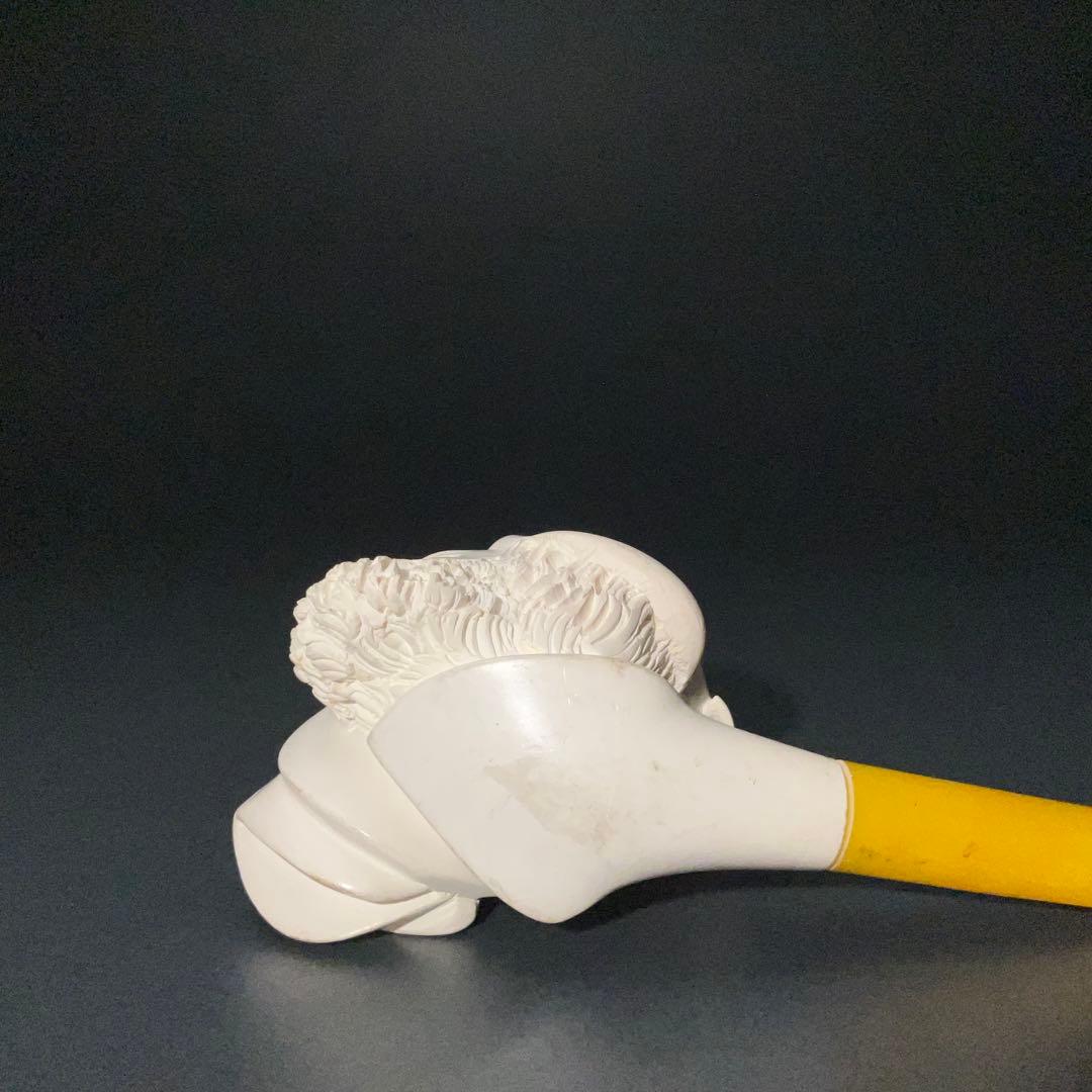 メシャム　海泡石パイプ　人物図　喫煙具　長さ17.5cm R1380お8