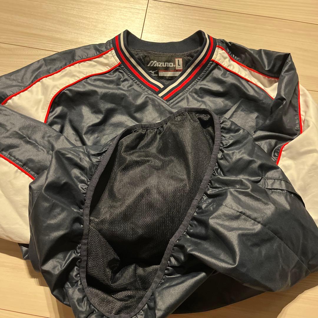 大特価！早い者勝ち！　Mizuno ネイビー Vネックジャケット Lサイズ