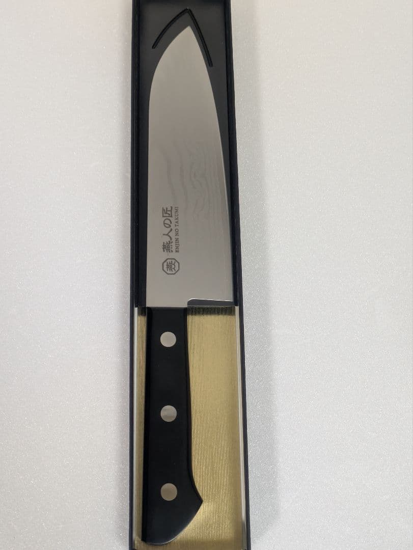 よこやま 燕人の匠 ダマスカス 霞流し 三徳包丁 170mm ETK-1500