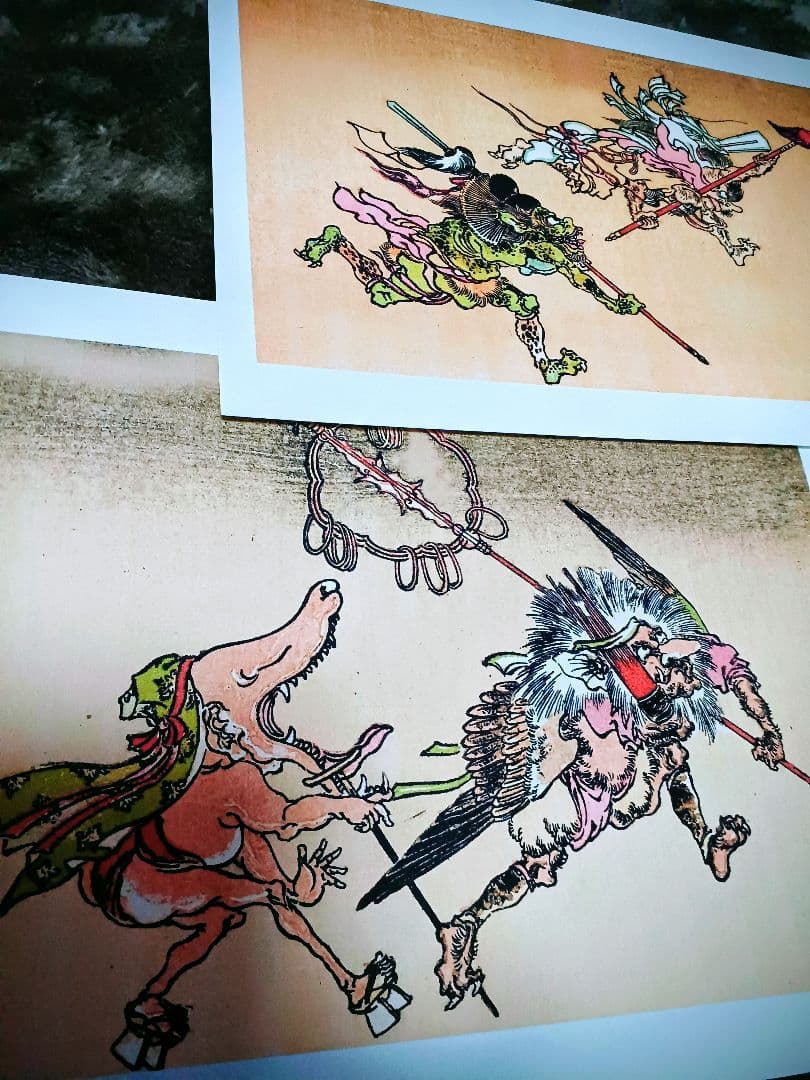 江戸屋の飾り絵　A4 妖怪絵巻 GHG1ー29枚セット　 河鍋暁斎　百鬼画談