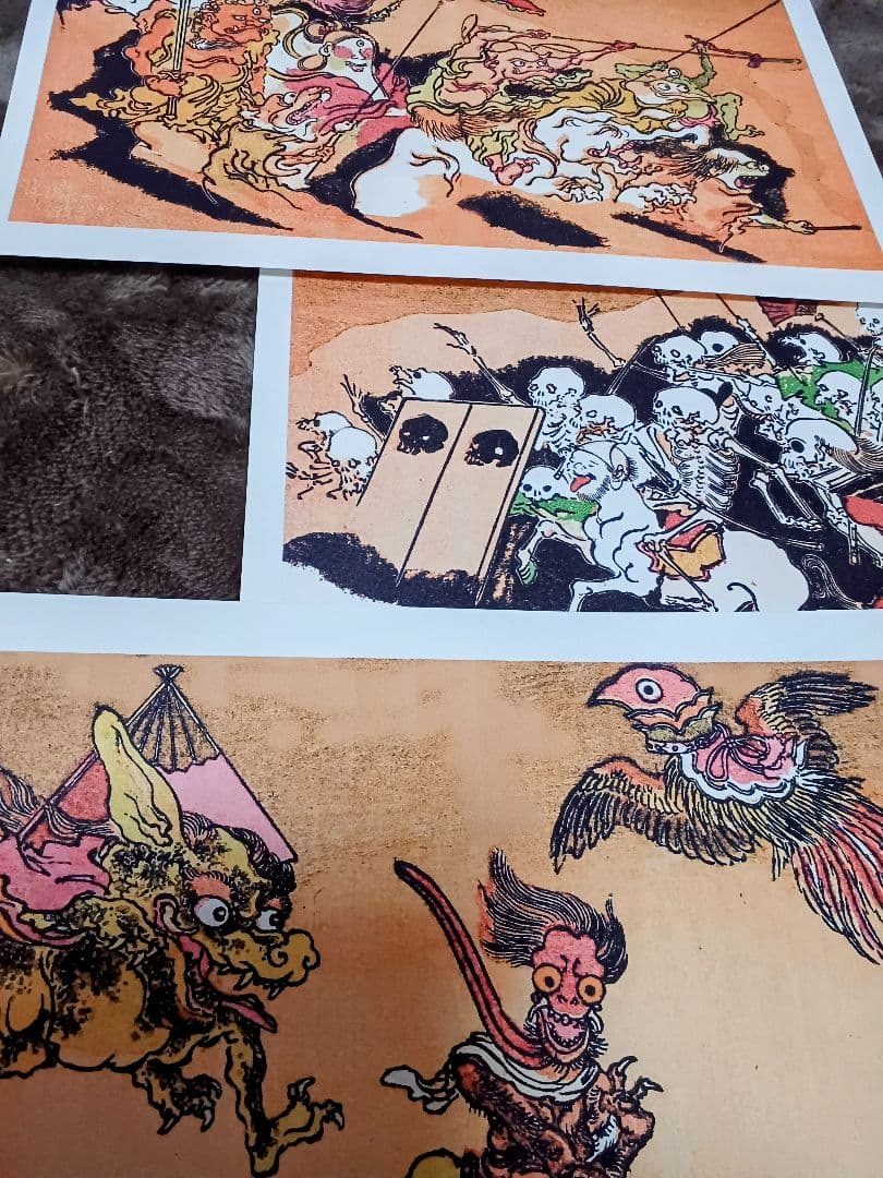 江戸屋の飾り絵　A4 妖怪絵巻 GHG1ー29枚セット　 河鍋暁斎　百鬼画談