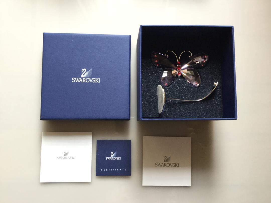【くにちゃん】スワロフスキー SWAROVSKI バタフライ 置物
