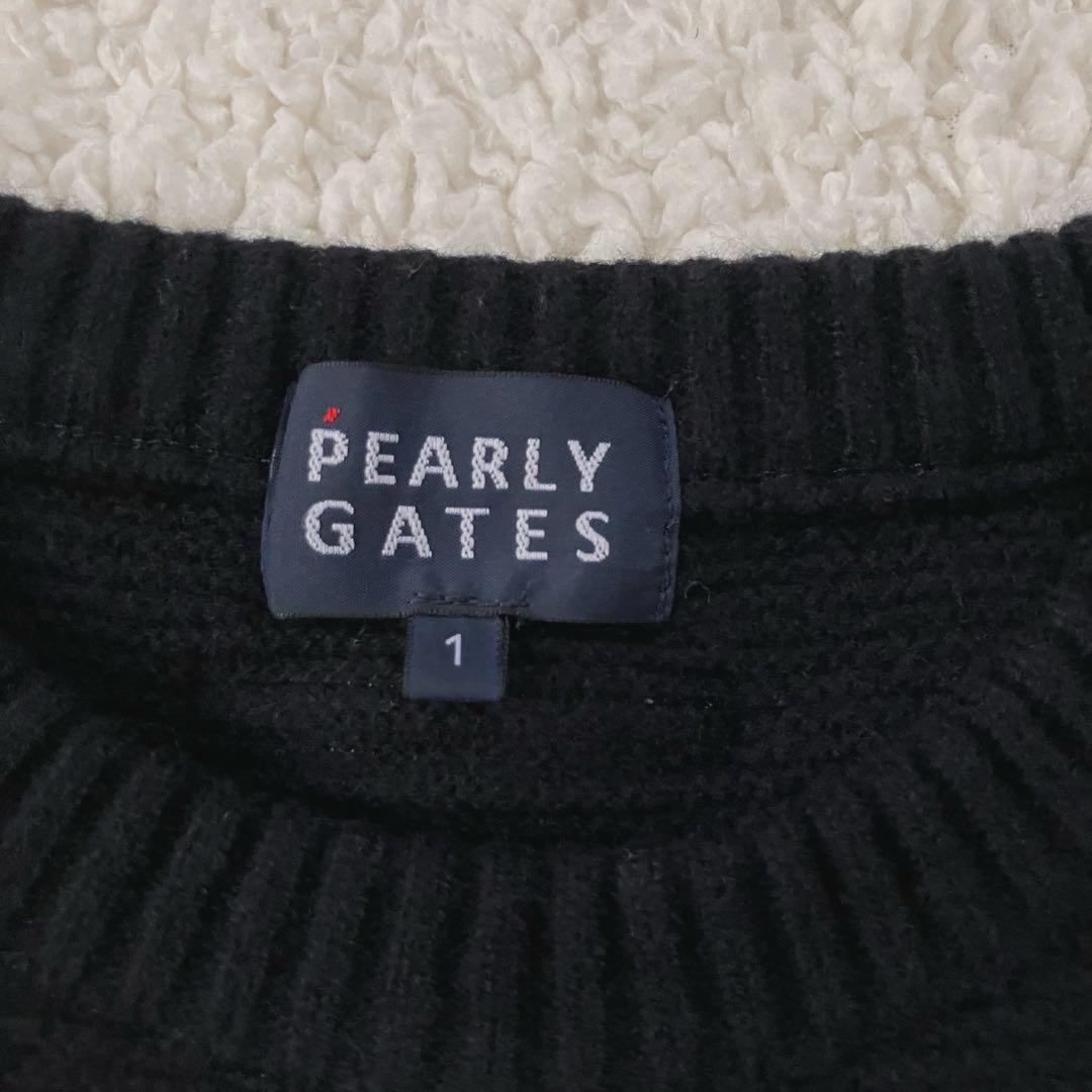 PEARLY GATES ウール混 ニットセーター 1 星柄　日本製