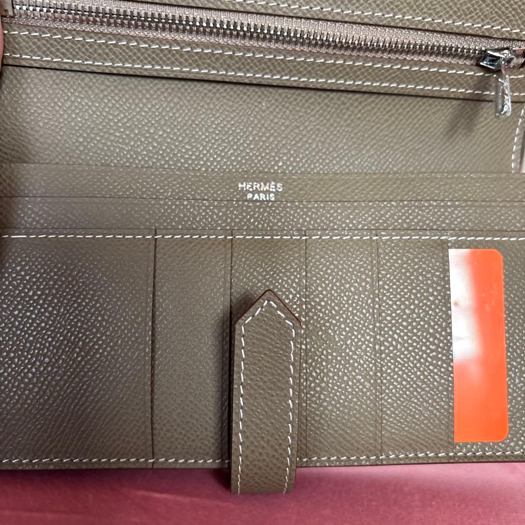 エルメスノベルティ長財布エトゥープ新品未使用