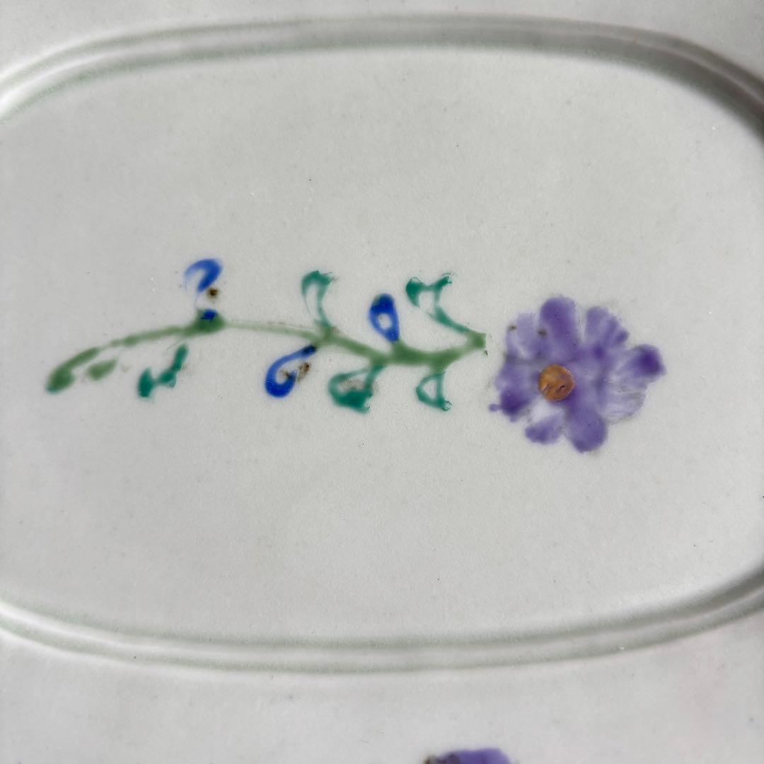 伊藤聡信　色絵　オーバル　皿　楕円　食器　小花柄