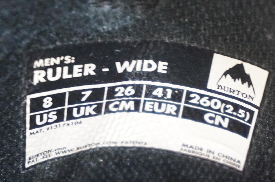 美品 BURTON バートン RULER WIDE ルーラー ワイド 26cm