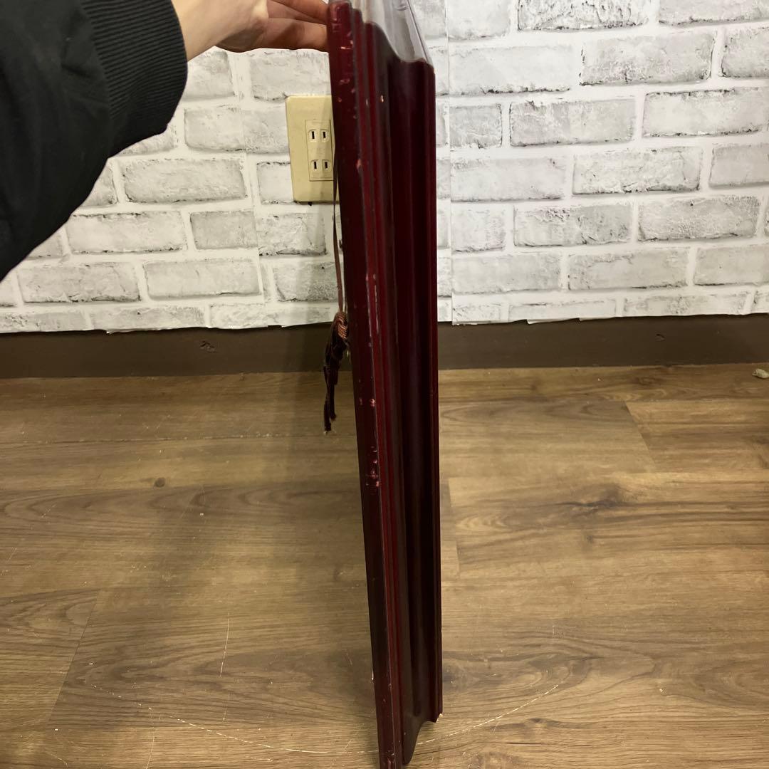 【華やかな牡丹の絵画】木製額縁入り・サイン有り