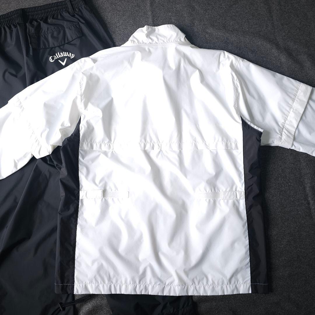 極美品 3L Callaway Golf レインウェア上下セット 白黒 メンズ