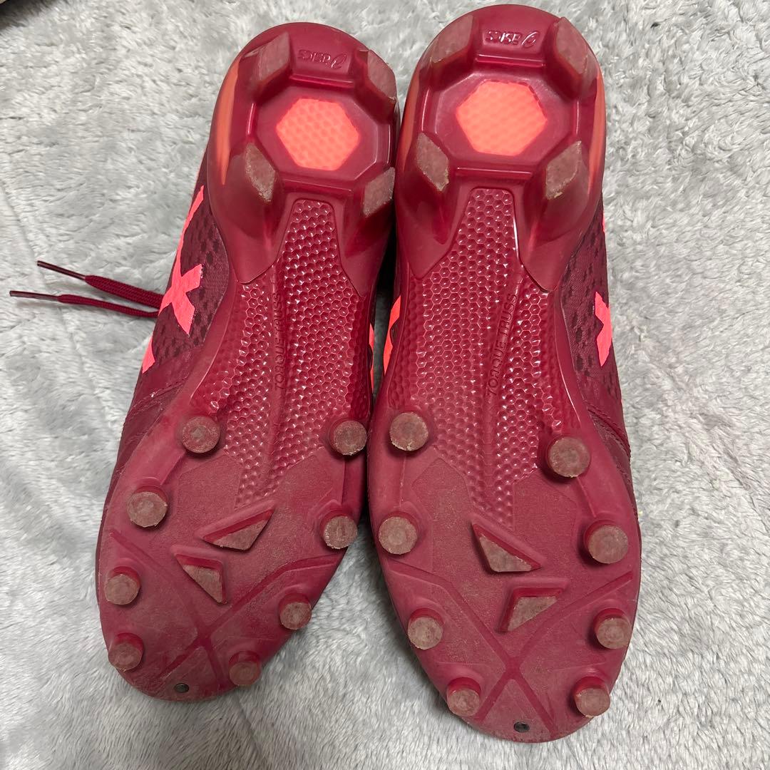 ASICS サッカーシューズ 赤 スパイク