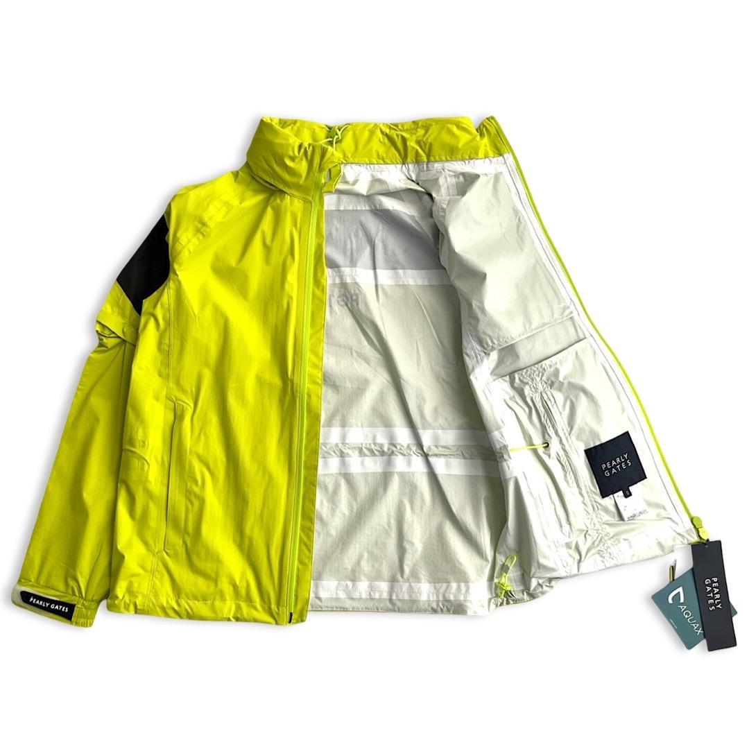 694 パーリーゲイツ 定価61,600円ビックロゴ レインウェア ライム1 M