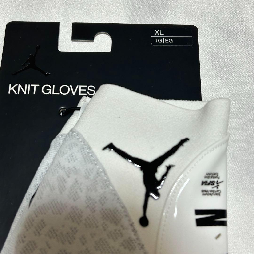 【新品】 アメフト Jordan Knit グローブ　ホワイト　XL
