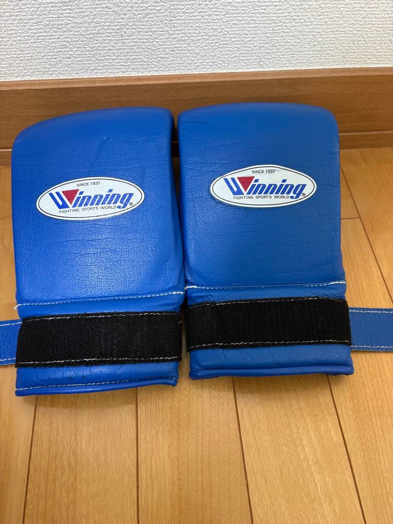 Winningウイニングボクシンググローブ 青マジックテープ式パンチンググローブ