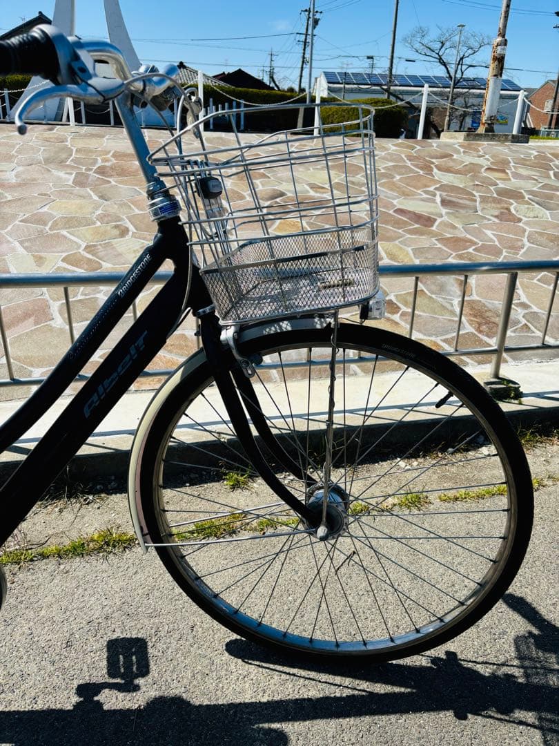 愛知県一宮市受取条件　アルベルト　自転車　L型　27インチ　鍵3本　黒色ブラック