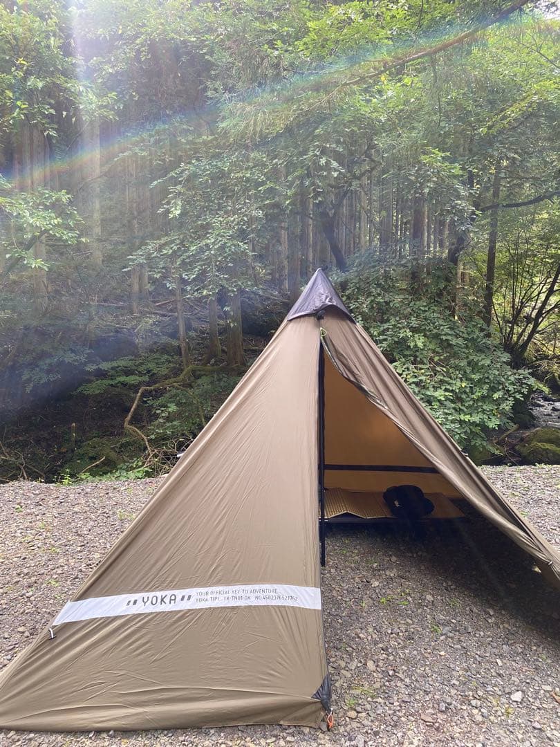 YOKA TIPI カーボンポール ダークカーキ　ワンポールテント
