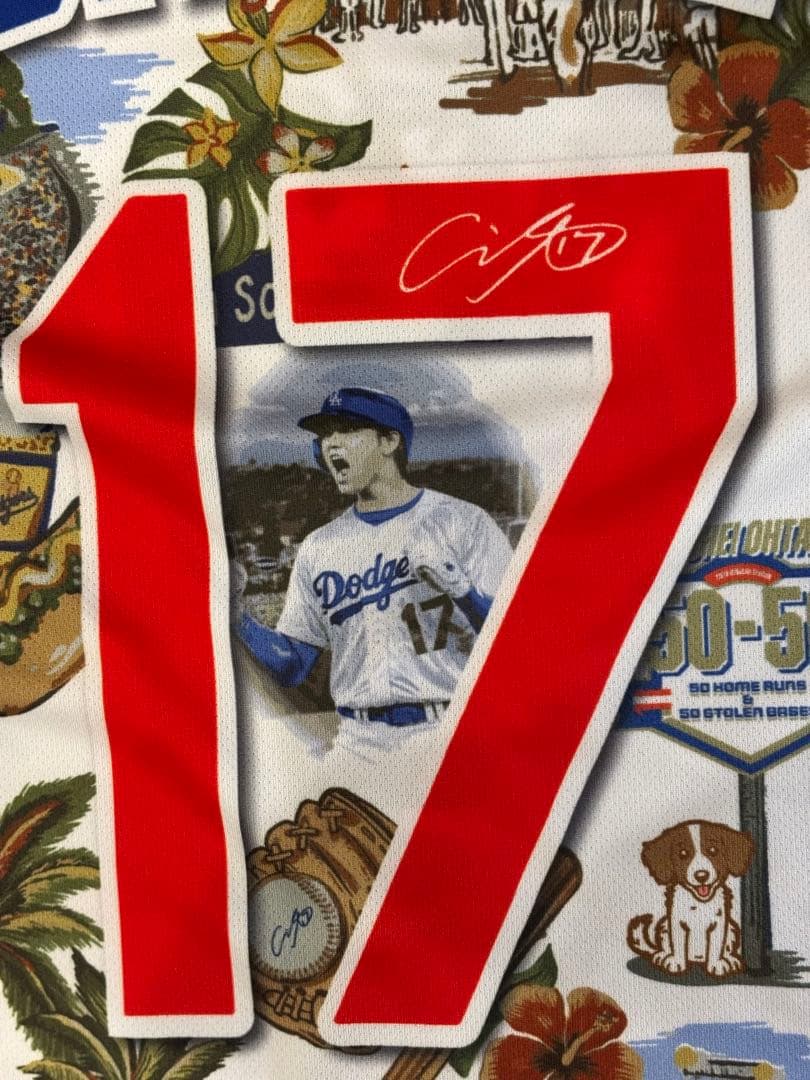 大谷翔平 デザイン アロハユニフォーム 背番号17 XL ノベルティ仕様